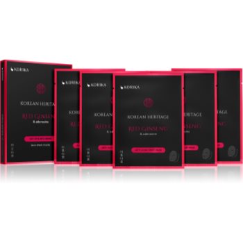 KORIKA Korean Heritage Red Ginseng & Adenosine Anti-aging Sheet Mask set de măști de față la un preț mai avantajos anti-imbatranire si de fermitate a pielii - imagine 2